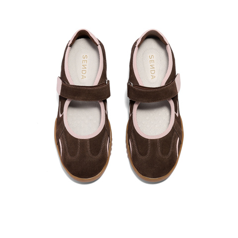 森达月牙鞋玛丽珍女款2025春季新款浅口运动休闲鞋4NR03AQ5