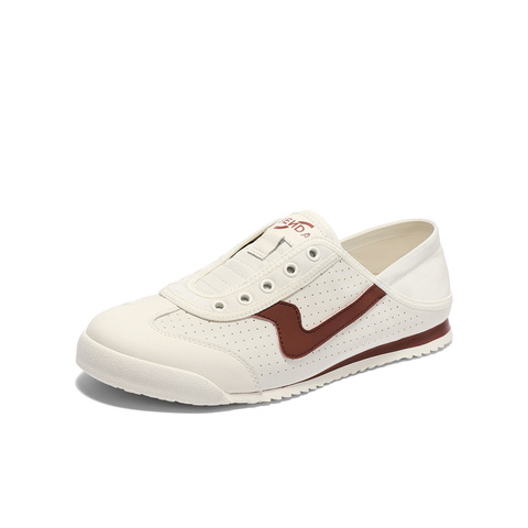 森达板鞋男款2025夏新商场同款户外平底休闲小白鞋1WK01BM5