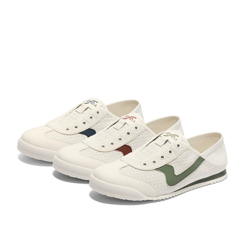 森达板鞋男款2025夏新商场同款户外平底休闲小白鞋1WK01BM5