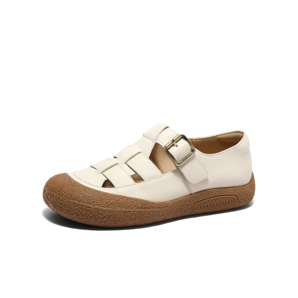 森达栗子曲奇女款2025春季新款商场同款舒适猪笼勃肯鞋XJX03BM5