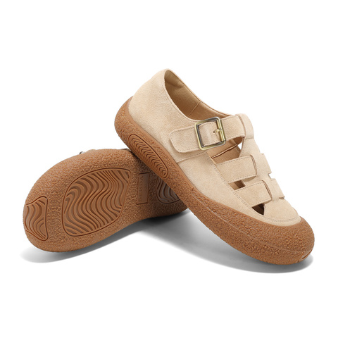 森达栗子曲奇女款2025春季新款商场同款舒适猪笼勃肯鞋XJX03BM5