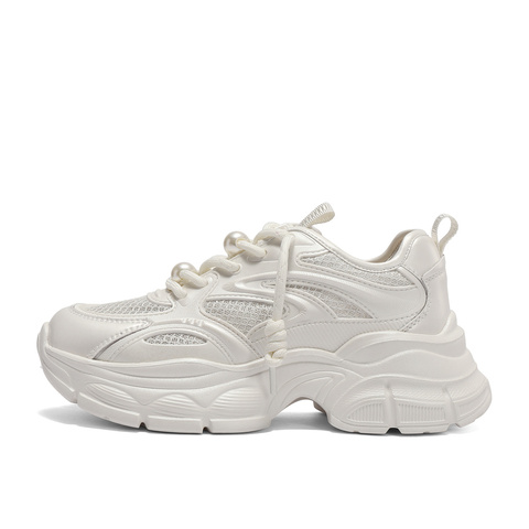 森达老爹鞋女款2025夏季新款商场同款户外运动厚底休闲鞋XMS01BM5