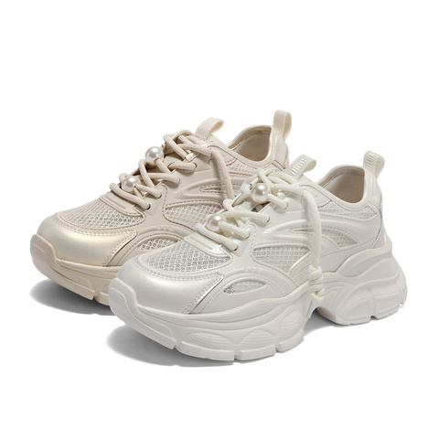 森达老爹鞋女款2025夏季新款商场同款户外运动厚底休闲鞋XMS01BM5