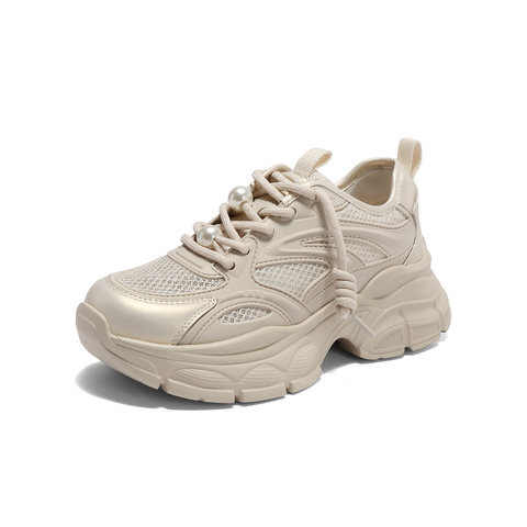 森达老爹鞋女款2025夏季新款商场同款户外运动厚底休闲鞋XMS01BM5