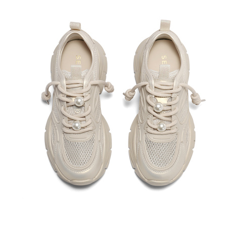 森达老爹鞋女款2025夏季新款商场同款户外运动厚底休闲鞋XMS01BM5