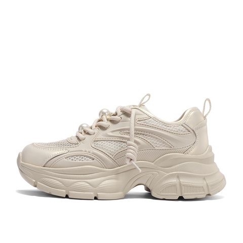 森达老爹鞋女款2025夏季新款商场同款户外运动厚底休闲鞋XMS01BM5