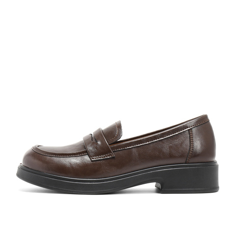 森达乐福鞋女款2025春新学院风简约厚底舒适单鞋SYH01AA4