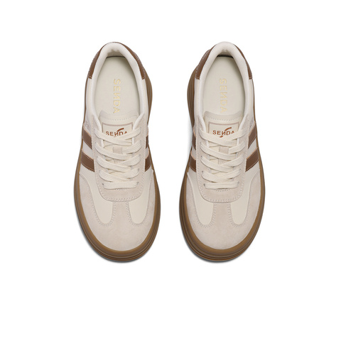 森达德训鞋女款2025春新商场同款户外休闲厚底板鞋XLL01AM5