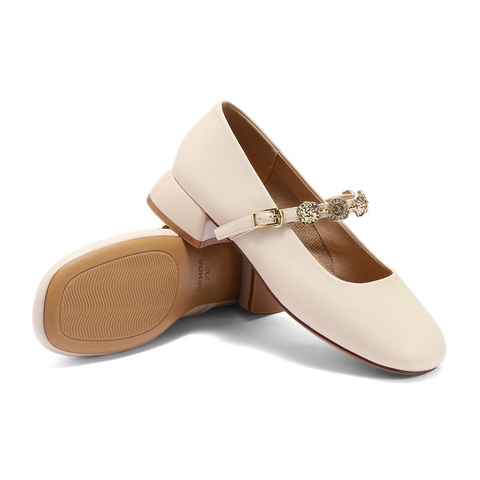 森达玛丽珍鞋女款2025春新潮流粗跟浅口单鞋ZTF61AQ5