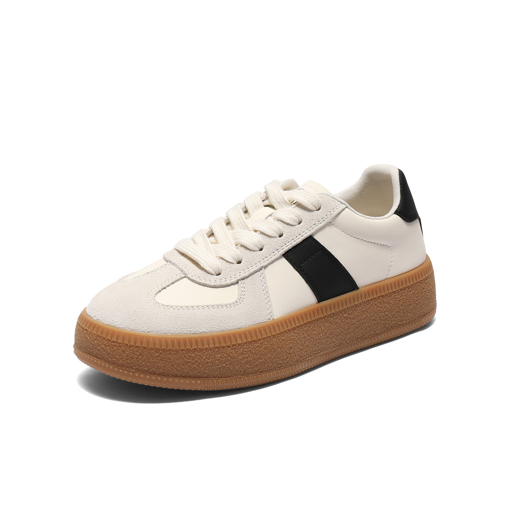 森达德训鞋女款2025春新拼接户外厚底休闲板鞋ZTF66AM5