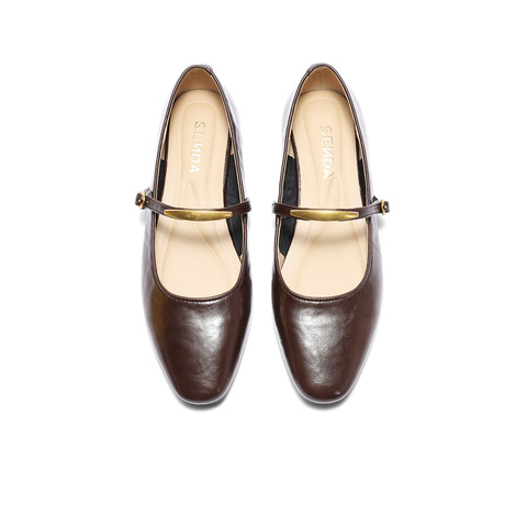 森达玛丽珍鞋女款2025秋新商场同款简约时尚浅口单鞋XNY01CQ5