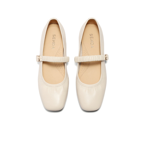 森达玛丽珍鞋女款2025秋新商场同款舒适平底浅口单鞋XPA01CQ5