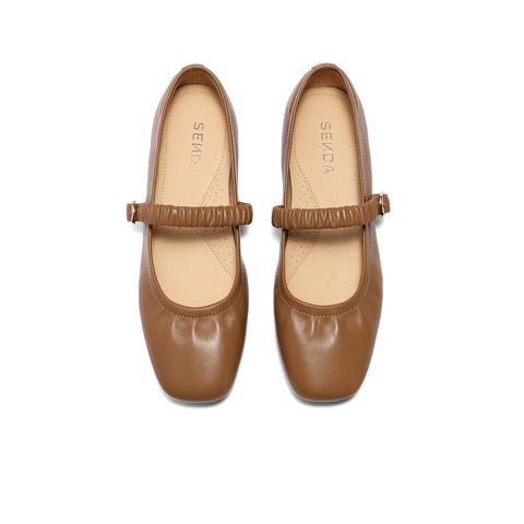 森达玛丽珍鞋女款2025秋新商场同款舒适平底浅口单鞋XPA01CQ5