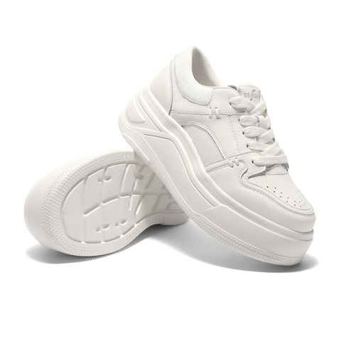 森达小白鞋女款2025夏季新款商场同款厚底显高休闲鞋XPE01BM5