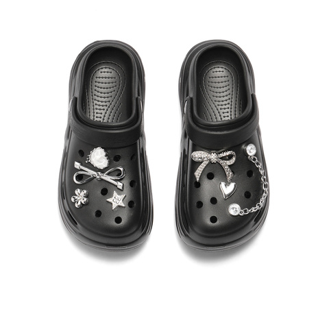 森达洞洞鞋女款2025夏新商场同款舒适轻便厚底凉鞋XPB02BH5