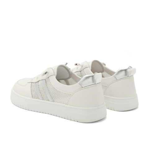 森达板鞋女款2025夏新商场同款网面休闲小白鞋XDH01BM5