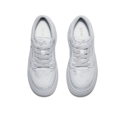 森达小白鞋女款2025夏季新款商场同款厚底显高休闲鞋XPE01BM5