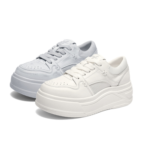 森达小白鞋女款2025夏季新款商场同款厚底显高休闲鞋XPE01BM5