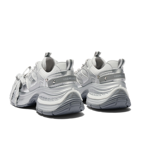 森达老爹鞋女款2025夏新商场同款运动网面休闲鞋XPS01BM5