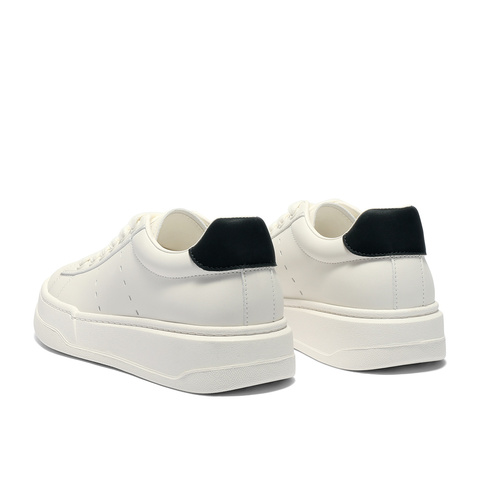 森达小白鞋女款2025夏季新款厚底显高户外休闲板鞋WP012BM5