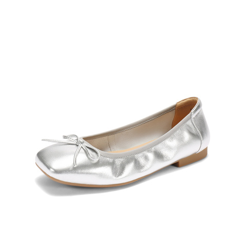 森达奶奶鞋女2025秋新商场同款通勤舒适平底浅口单鞋XNZ01CQ5