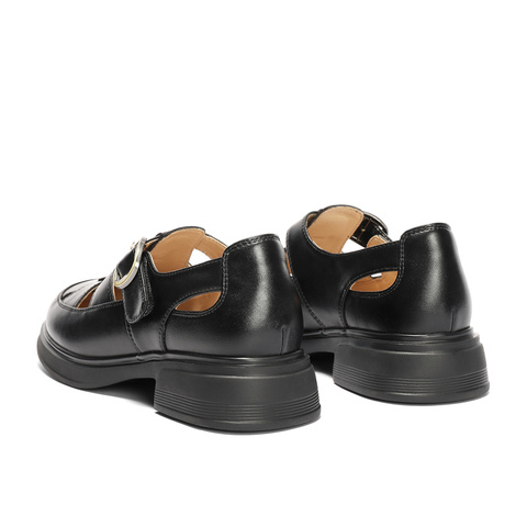 森达罗马凉鞋女款2025夏新复古厚底休闲猪笼鞋ZTG39BK5