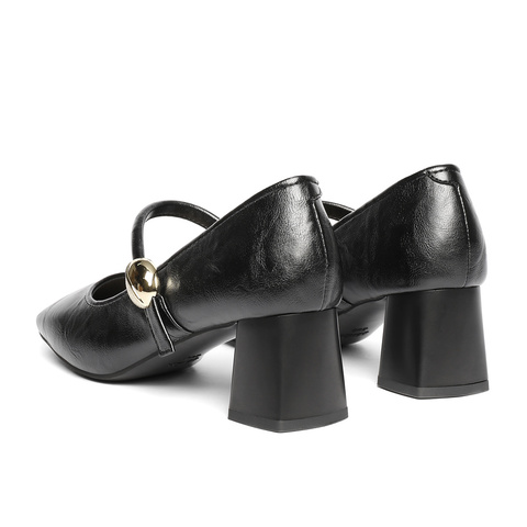 森达玛丽珍鞋女2025秋新商场同款通勤粗高跟浅口单鞋XRH01CQ5