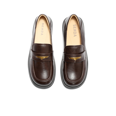 森达乐福鞋女款2025秋新商场同款通勤厚底舒适单鞋XQJ01CA5