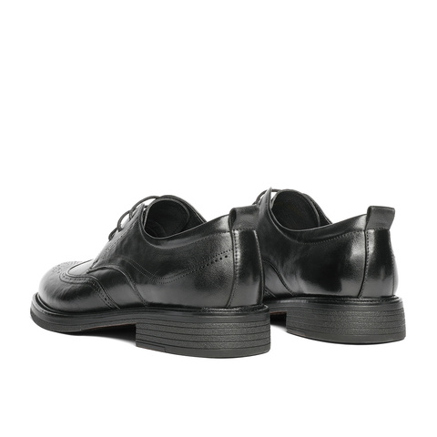 森达正装皮鞋男2025秋新商场同款英伦布洛克商务皮鞋1XR01CM5