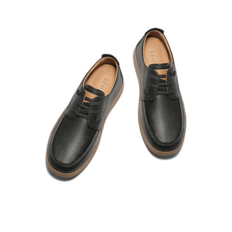 森达休闲皮鞋男2025秋新商场同款轻便舒适休闲鞋41CB6CM5