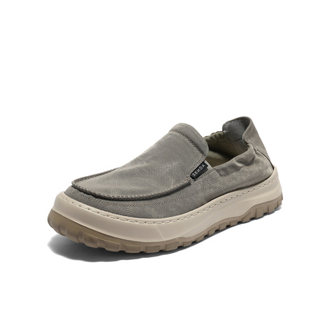 森达布鞋男2025秋季新舒适轻便一脚蹬厚底户外休闲鞋QJ011CM5