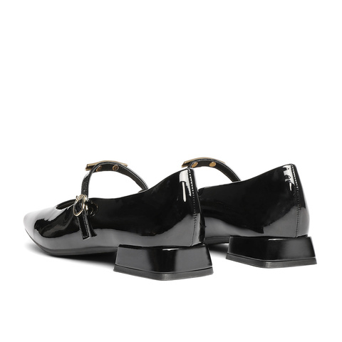 森达玛丽珍鞋女款2025秋新知性通勤粗跟浅口单鞋XQT01CQ5