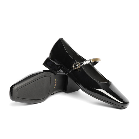 森达玛丽珍鞋女款2025秋新知性通勤粗跟浅口单鞋XQT01CQ5