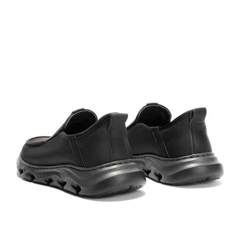 森达休闲皮鞋男2025秋新商场同款简约户外厚底休闲鞋1YE01CM5