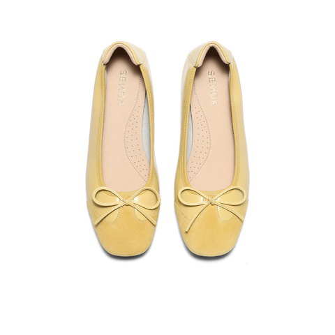 森达奶奶鞋女款2025秋季新款拼接舒适平底浅口单鞋ZTH05CQ5