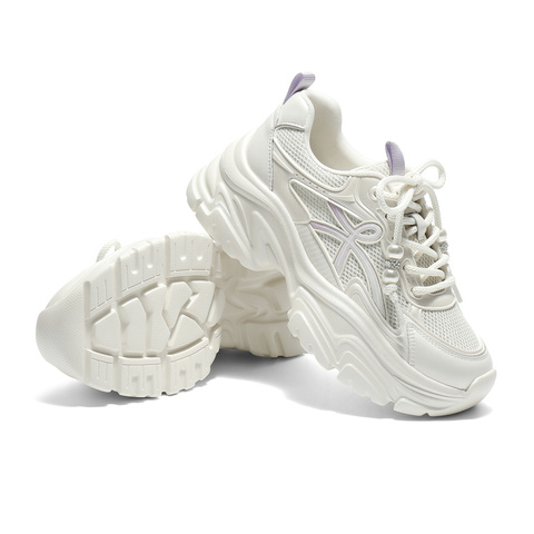 森达网面鞋女2025秋季新款运动风户外厚底休闲老爹鞋ZTH42CM5