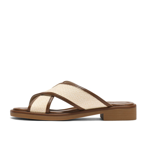 森达一字拖女款2025夏新居家外穿休闲凉拖鞋ZTG66BT5