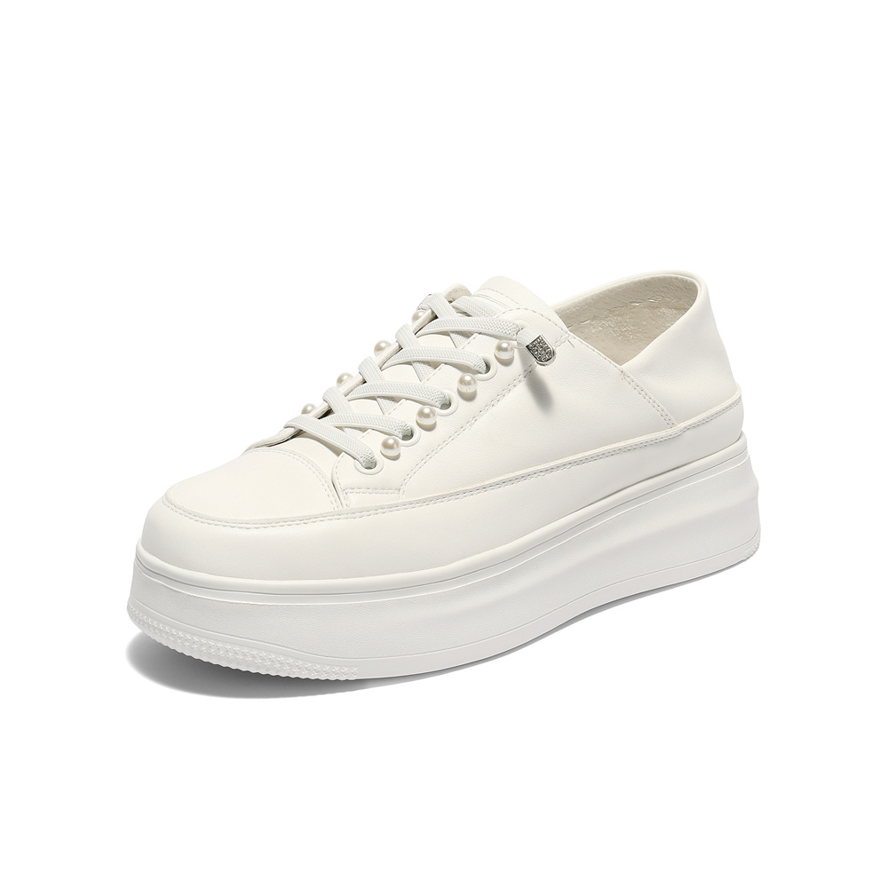 森达小白鞋女款2025秋新商场同款简约休闲鞋XQD01CM5