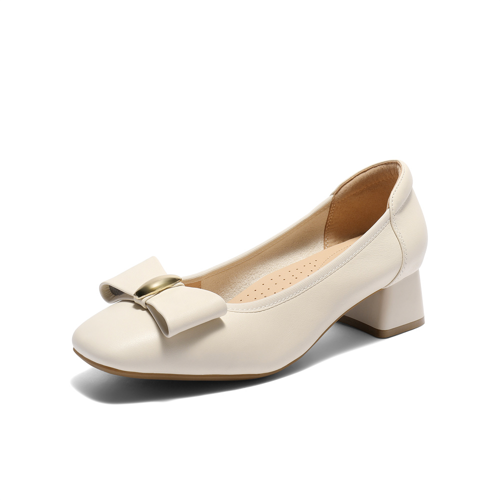 森达通勤鞋女款2025秋新商场同款气质粗跟单鞋XPX02CQ5