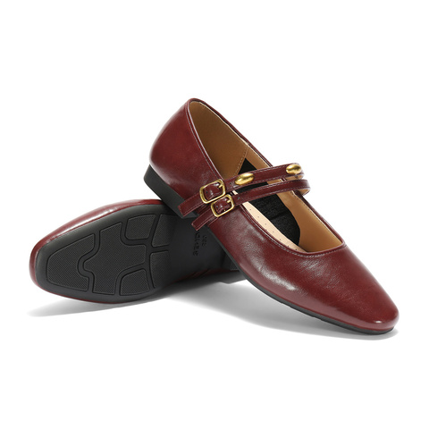 森达玛丽珍鞋女款2025秋新知性通勤平底单鞋ZTH08CQ5