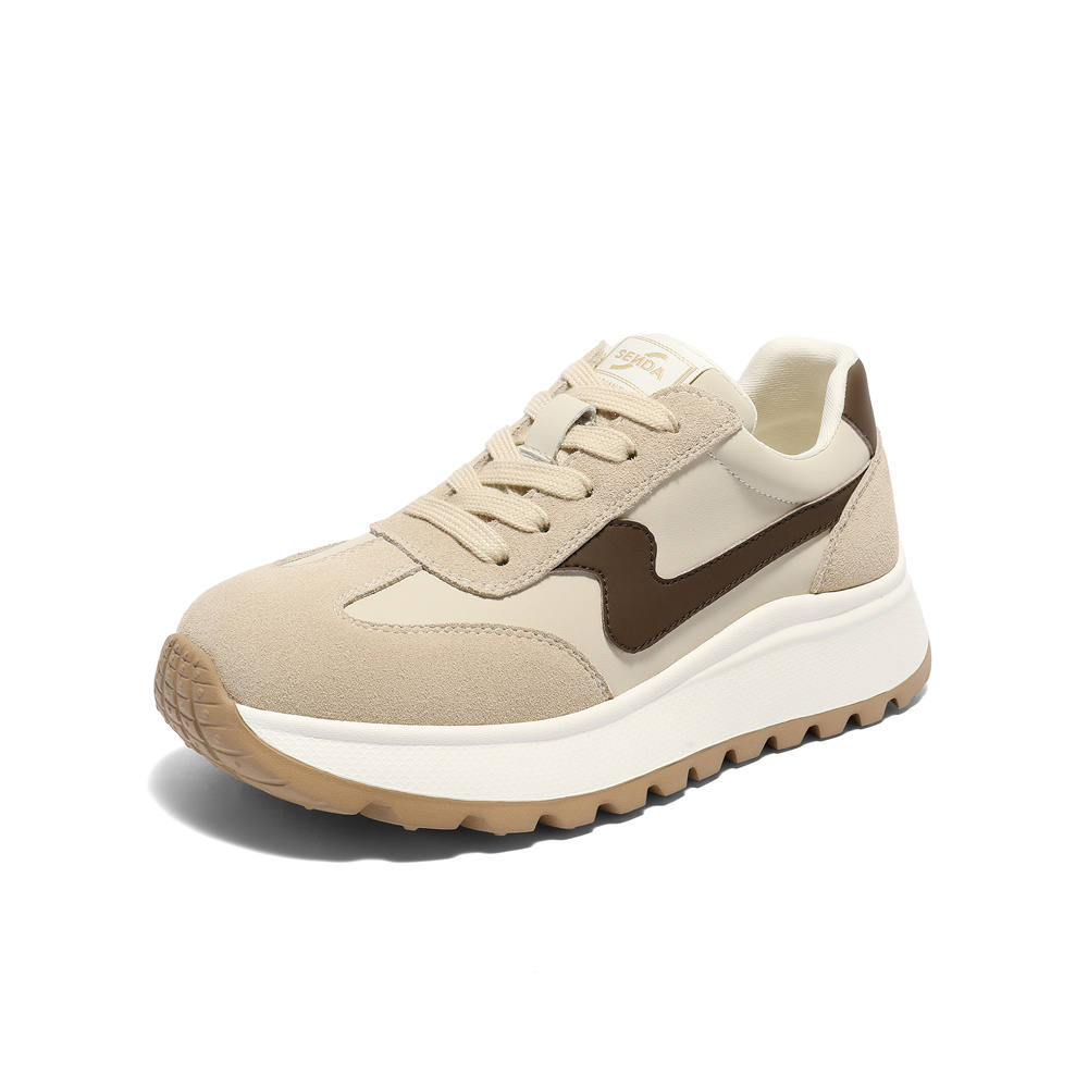 森达阿甘鞋女2025秋新商场同款运动风德训休闲鞋XQG01CM5