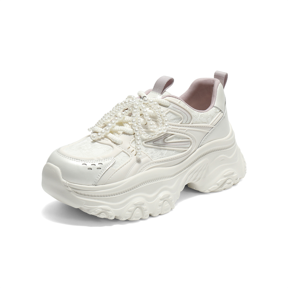 森达网面鞋女2025秋季新款运动风厚底显高休闲老爹鞋ZTH48CM5