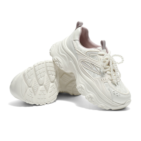 森达网面鞋女2025秋季新款运动风厚底显高休闲老爹鞋ZTH48CM5