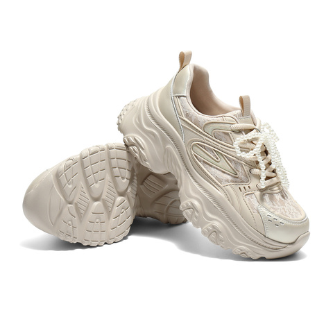 森达网面鞋女2025秋季新款运动风厚底显高休闲老爹鞋ZTH48CM5