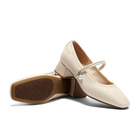 森达玛丽珍鞋女2025秋新商场同款通勤气质粗跟浅口单鞋XPX01CQ5