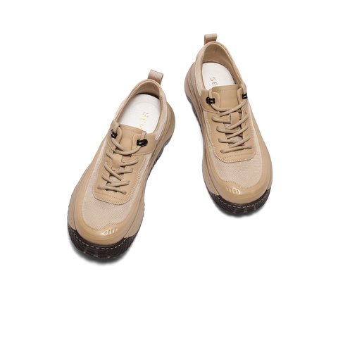 森达板鞋男款2025夏新网面透气休闲鞋JDZ29BM5