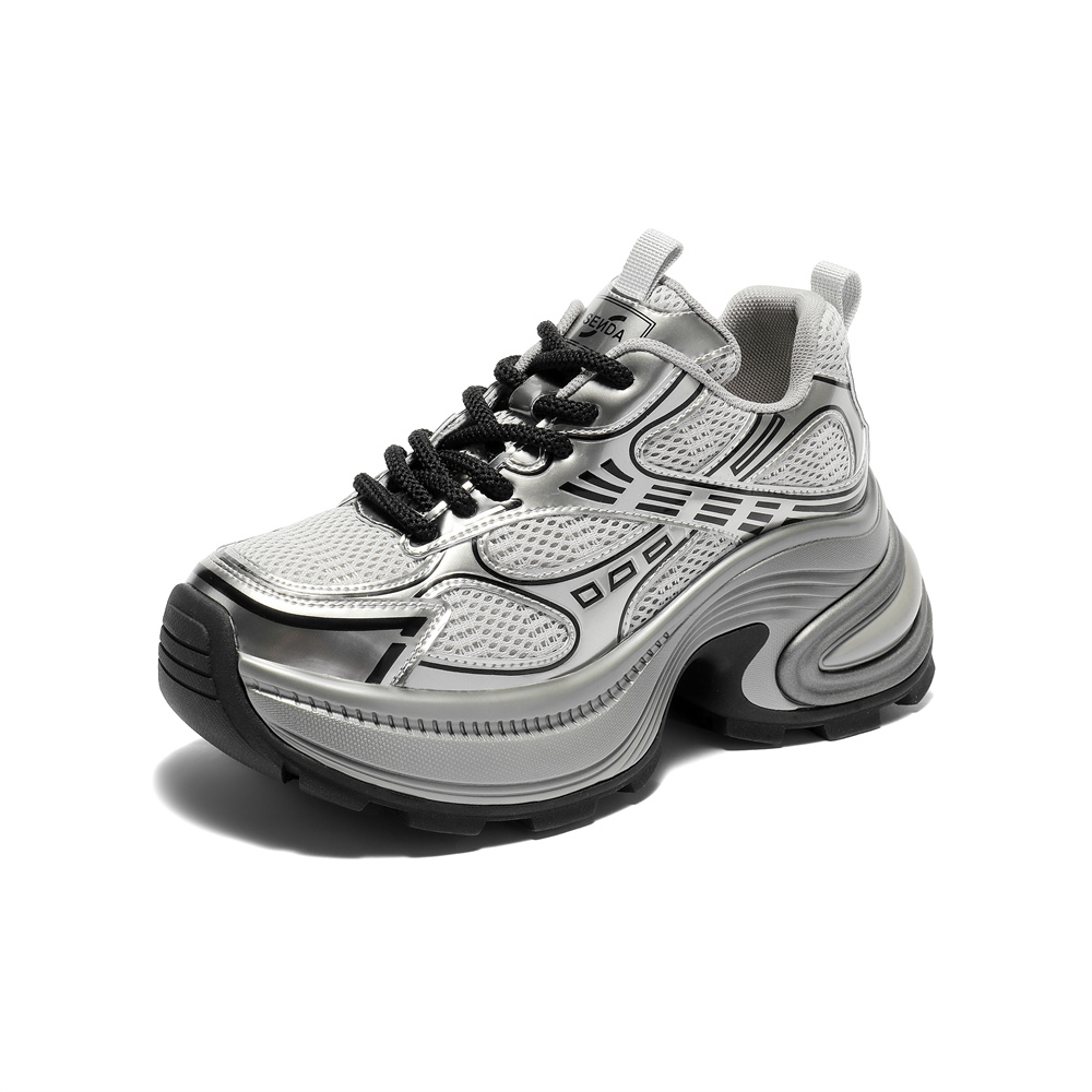 森达网面鞋女款2025秋新商场同款运动风休闲老爹鞋XQR01CM5