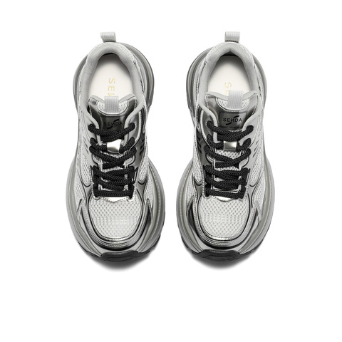 森达网面鞋女款2025秋新商场同款运动风休闲老爹鞋XQR01CM5