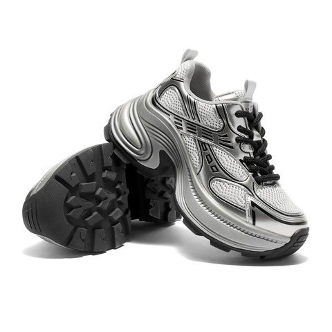 森达网面鞋女款2025秋新商场同款运动风休闲老爹鞋XQR01CM5