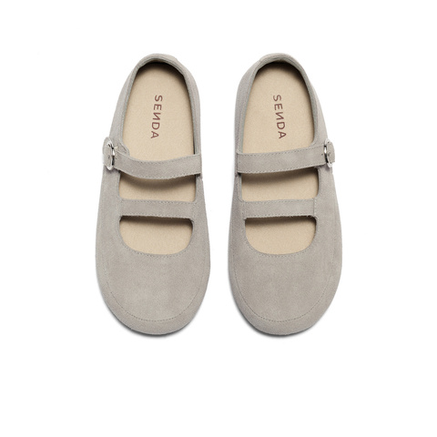 森达勃肯鞋女款2025秋季新款玛丽珍平底休闲鞋ZTH16CQ5